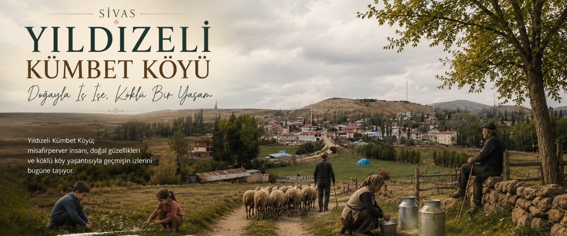 Yıldızeli Kümbet Köyü — Yaz manzarası ve köy yaşamı
