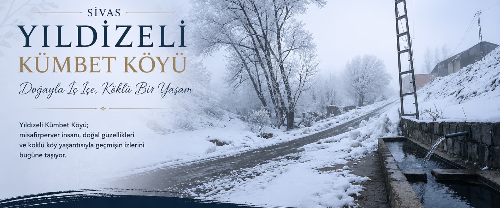 Kümbet Köyü kış manzarası